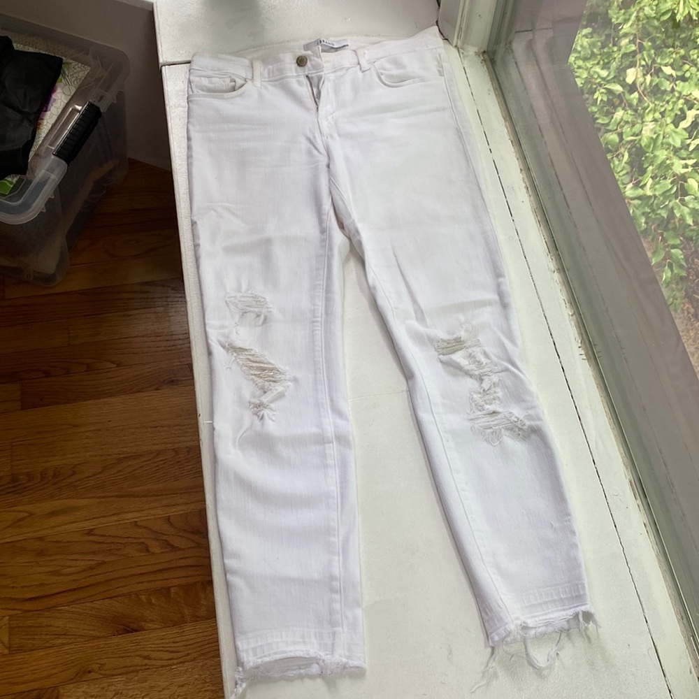 J brand white denim jeans